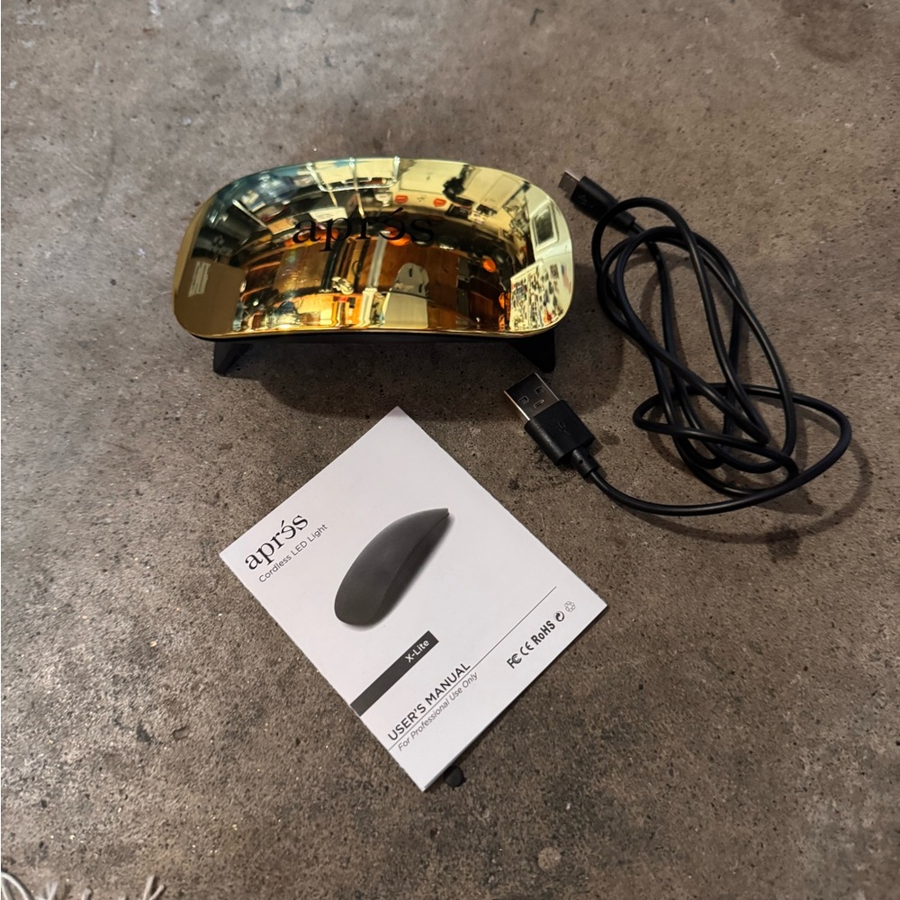 Apres Gold LED Nail Lamp with USB Cable